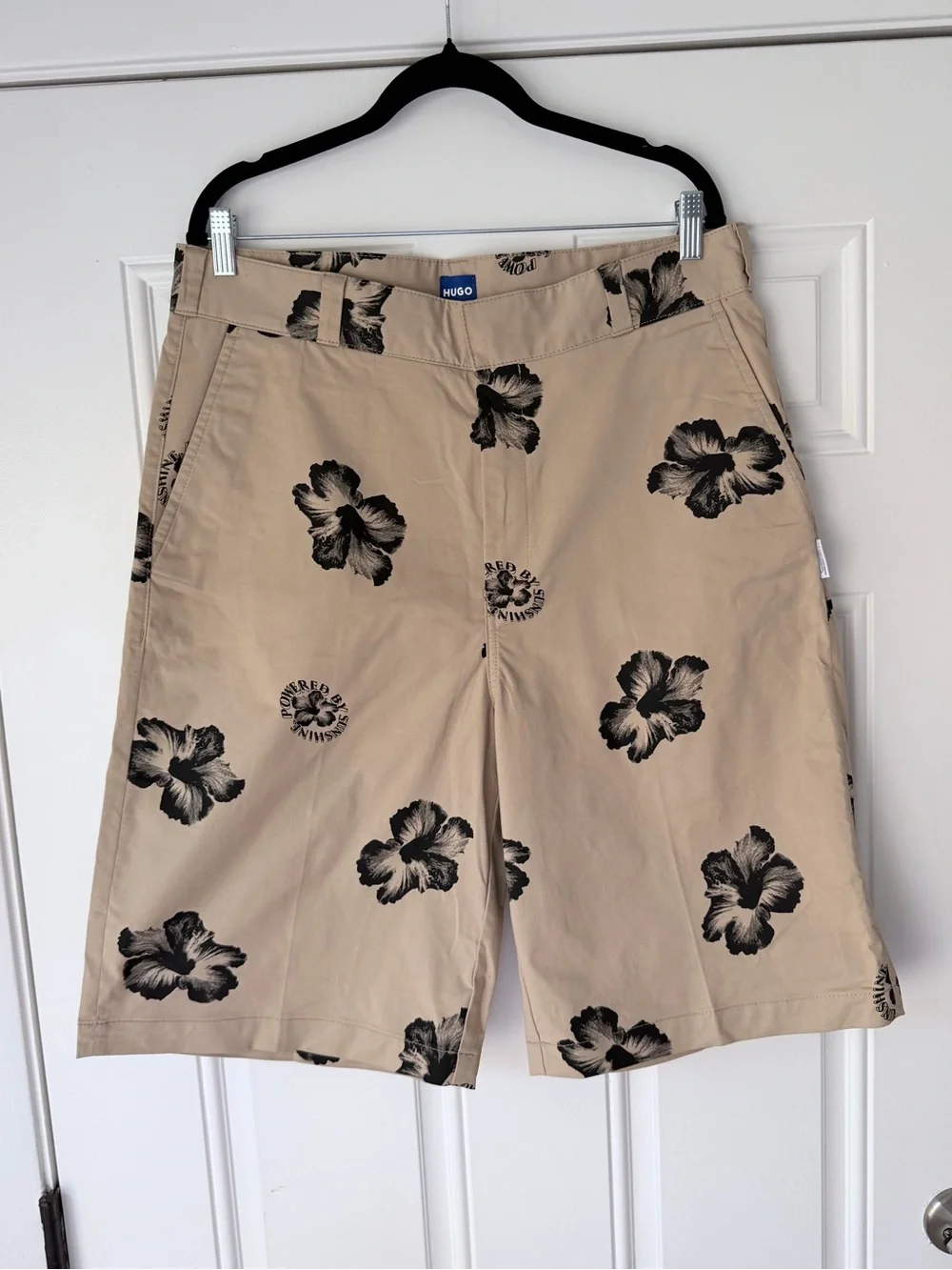 Hugo Blue‎ co-ord baggy fit shorts in brown with floral print size 33 men’s